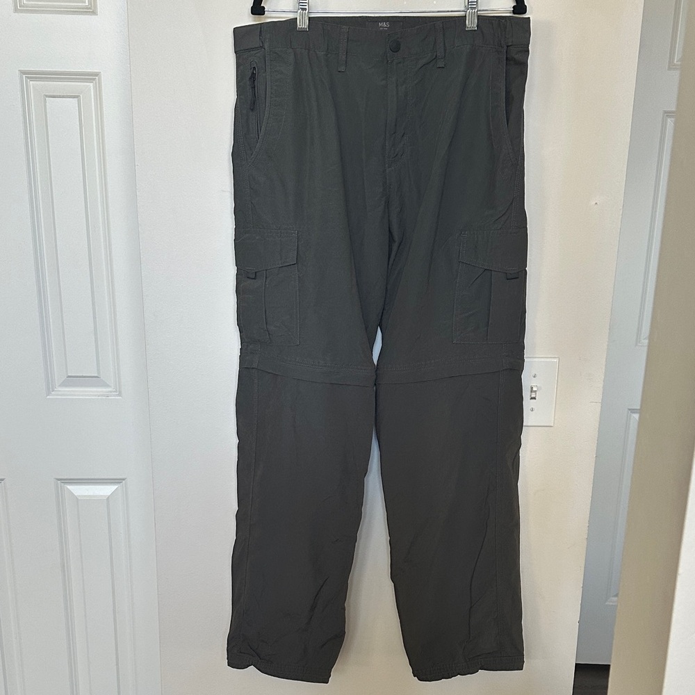 Men’s Convertible Cargo Utility Outdoor Hiking Pants Shorts Charcoal 36x33 Gorp‎